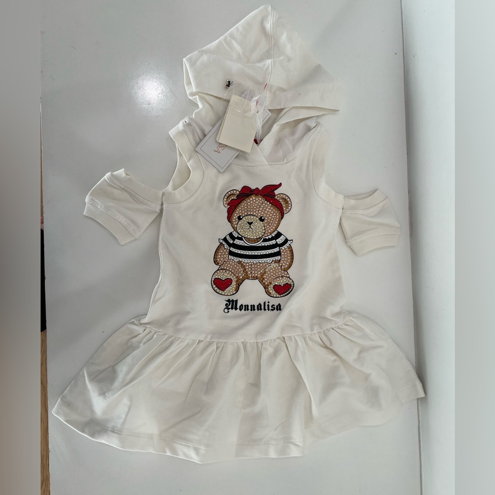 Monnalisa Cold Shoulder Girls Dress